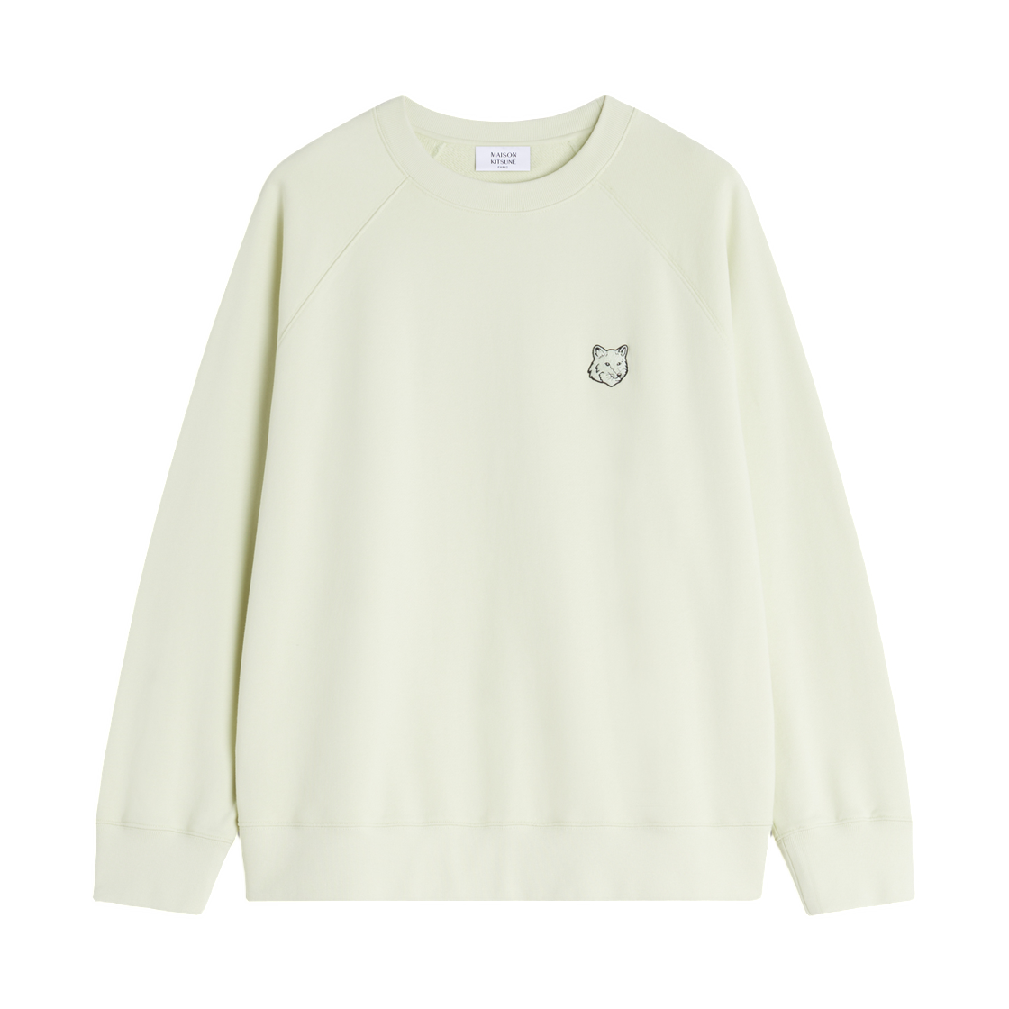 PM00306KM0340-0479 Maison Kitsune Fox Head Oversize Sweatshirt Aloe Green
