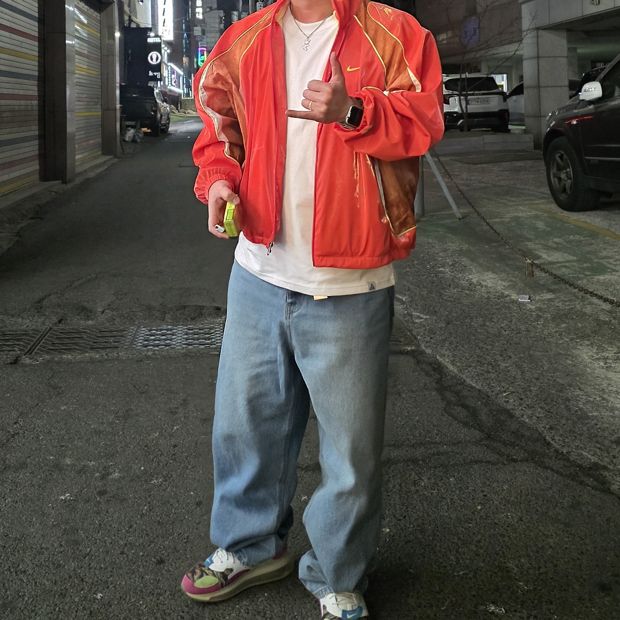 Nike Project F.R.O.G. Track Jacket Light Crimson Dark Russet - US/EU, Nike Air Max 720 OBJ Young King of the Drip 착용 스타일