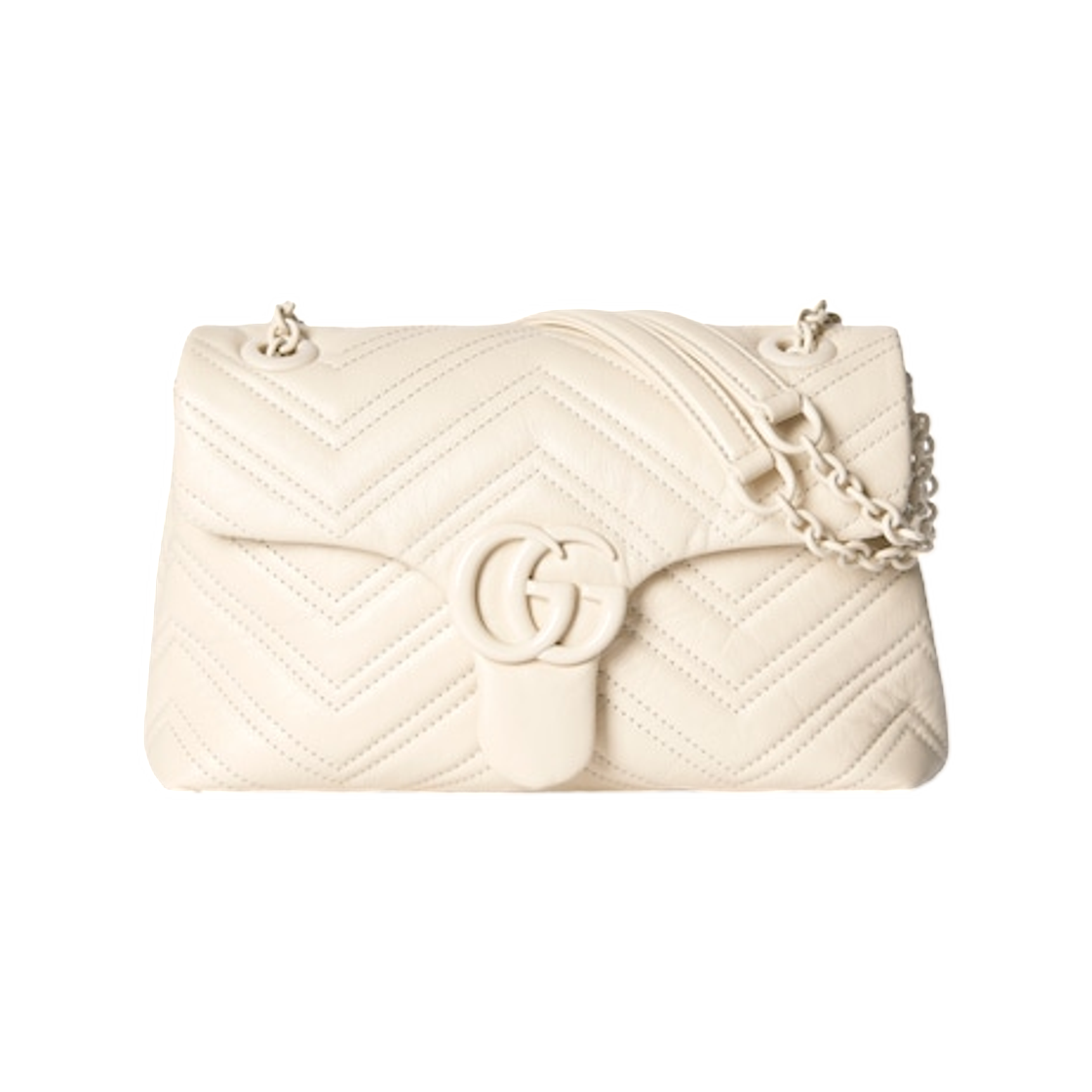 855371-AAFS1-9540 Gucci GG Marmont Small Shoulder Bag Ivory