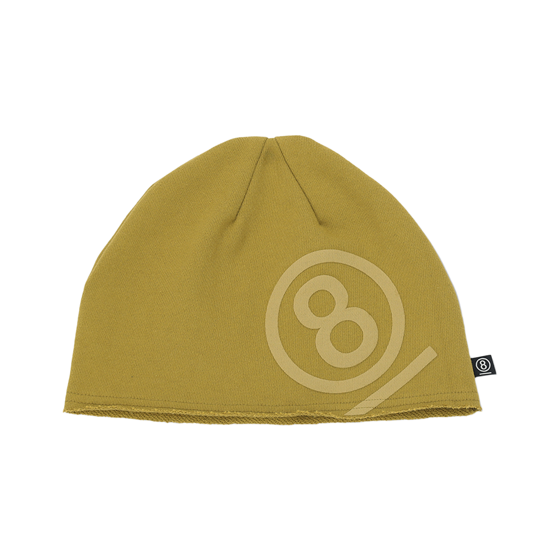 P25207031 Pose Number Eight Puff Print Sweat Beanie (Mustard)