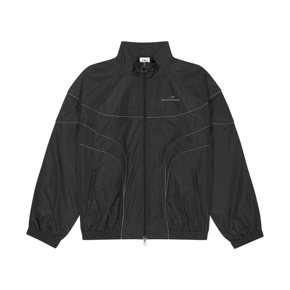 본투윈 우븐 파이핑 트랙 자켓 블랙(BORN TO WIN Woven Piping Track Jacket Black)