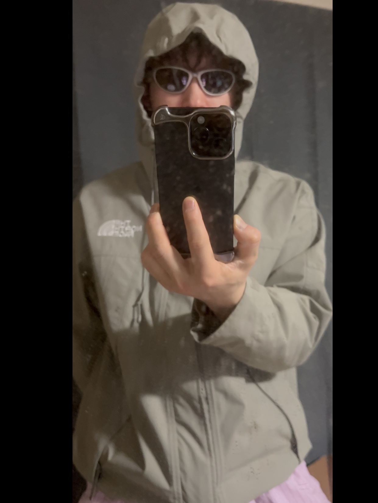 Montbell Trekking Glasses Silver Metallic Light Grey 착용 스타일 - 1
