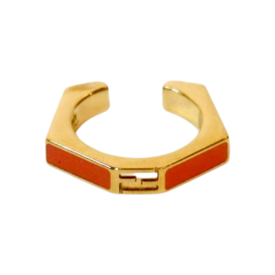 ITO7NB3N2PTP Fendi M Size Orange FF Gold Ring C-B50392
