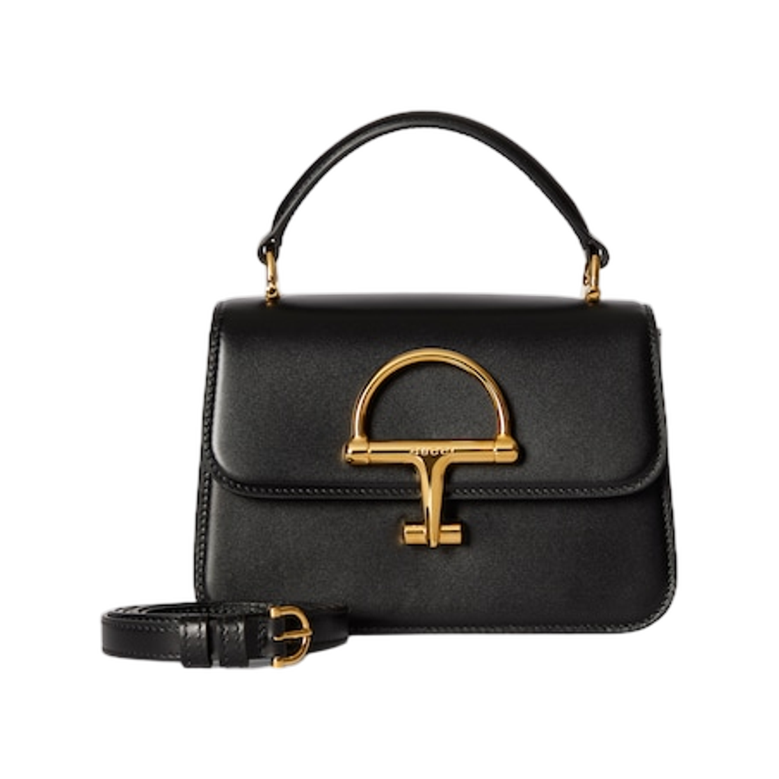 855536-AAFKB-1000 Gucci Siena Small Top Handle Bag Black