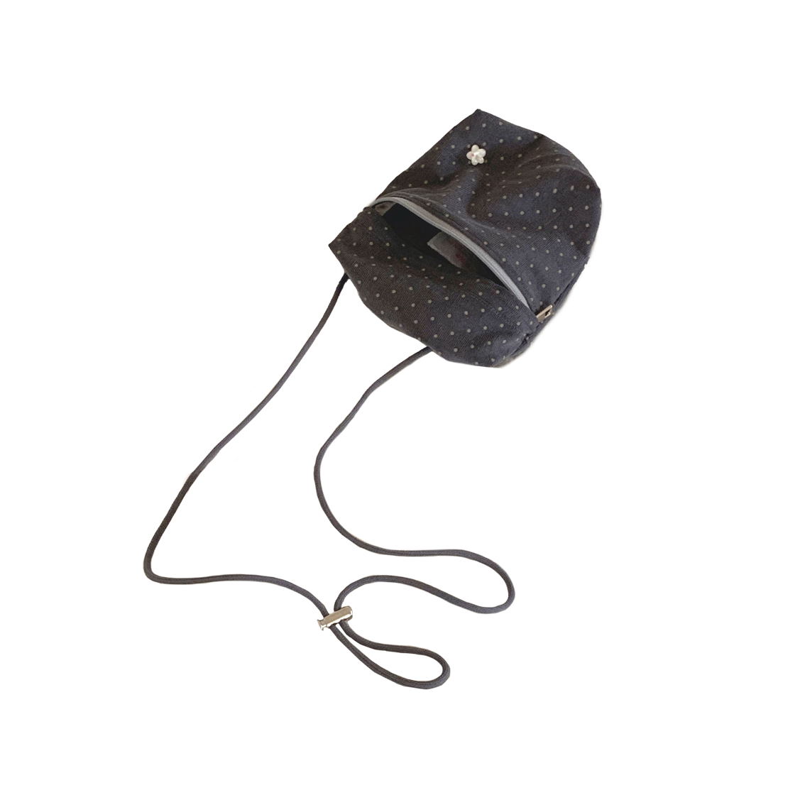 케이크 미니 포켓백 - 그레이 도트(Keike Mini Pocket Bag - Grey Dot)
