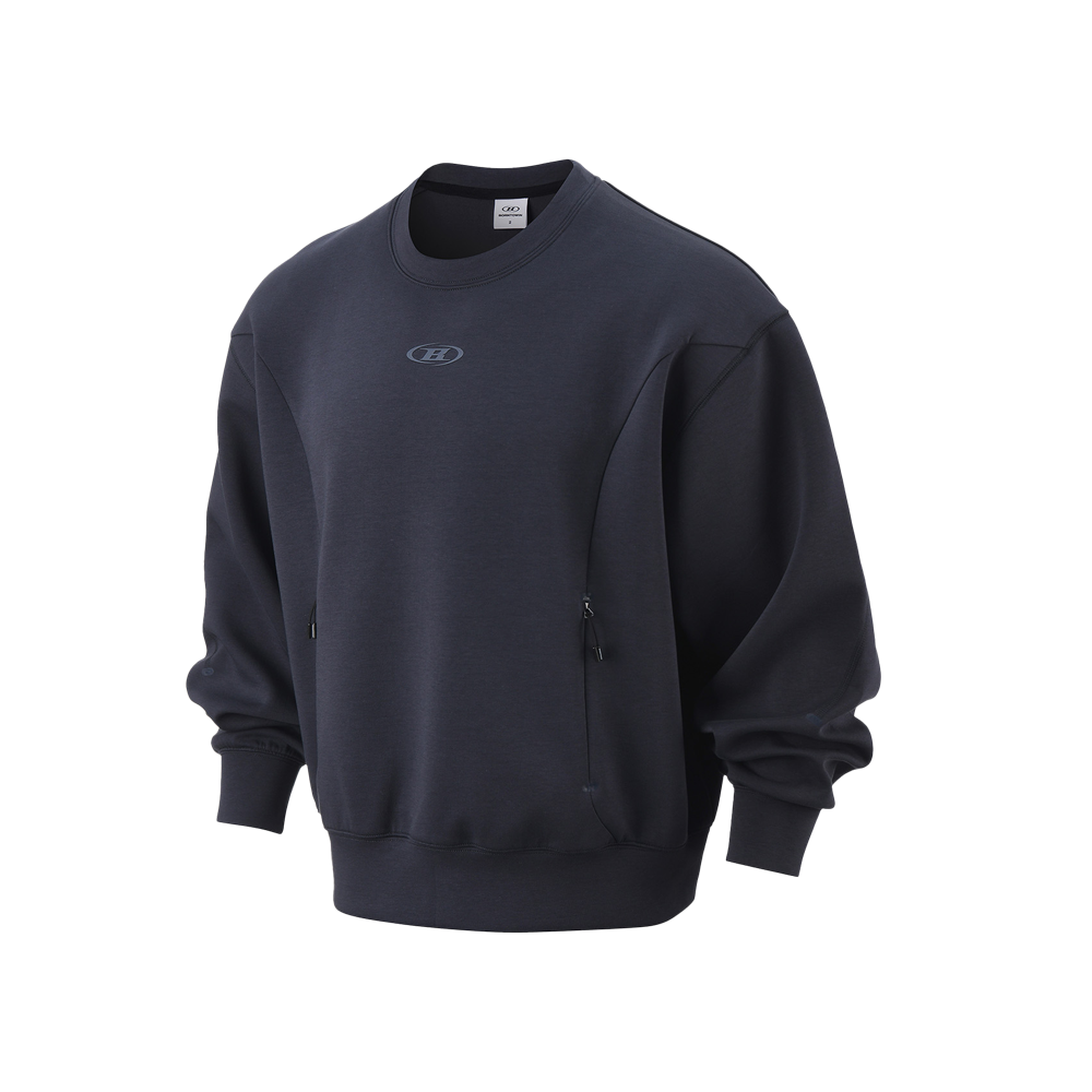 본투윈 심볼 B 테크 크루넥 네이비(BORN TO WIN Symbol B Tech Crewneck Navy)