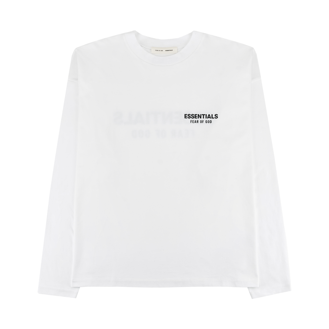 에센셜 클래식 롱 슬리브 티셔츠 브라이트 화이트 - 25FW(Essentials Classic Long Sleeve T-Shirt Bright White - 25FW)