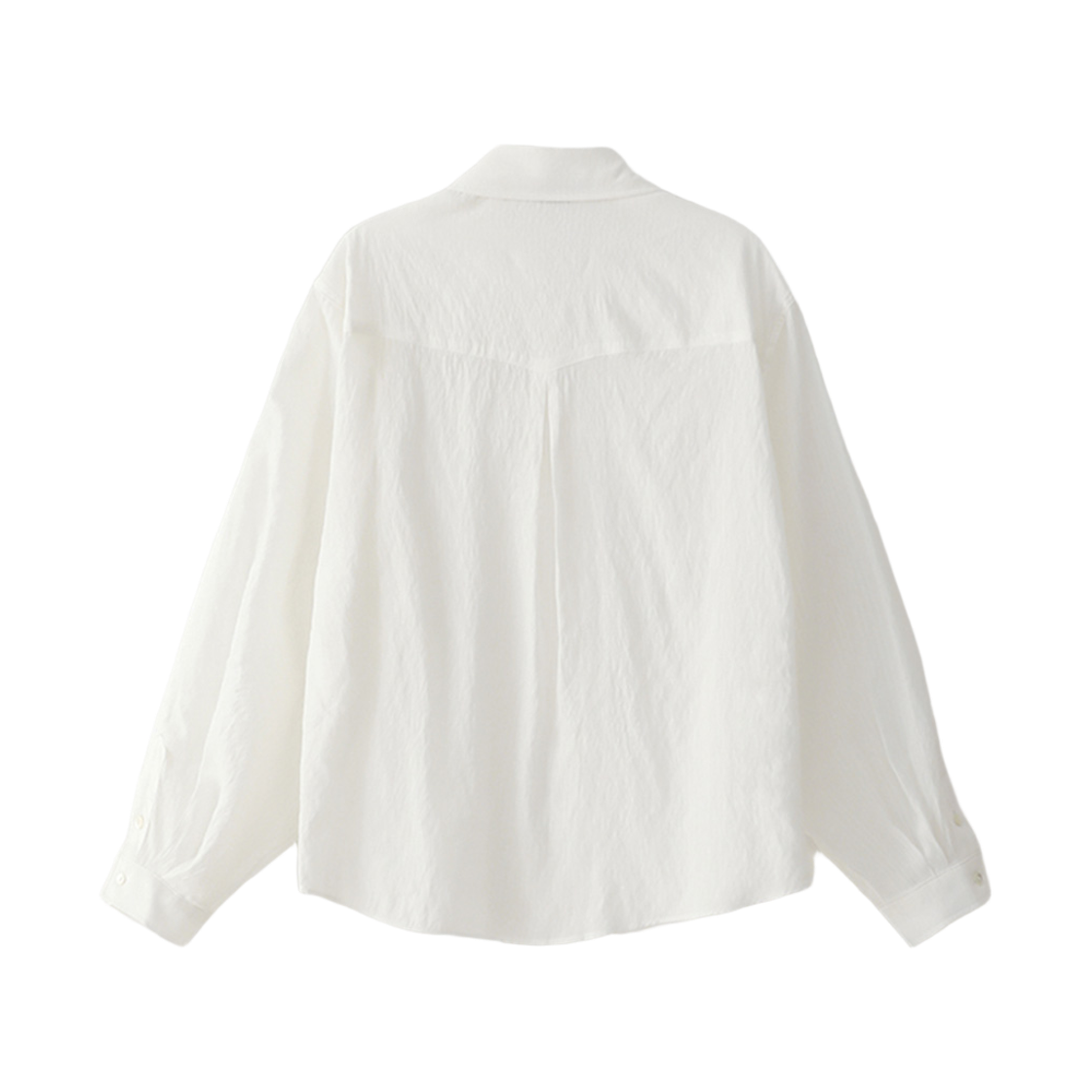 블루 선플라워 소프트 쉬어 셔츠 화이트(Blue Sunflower Soft Sheer Shirt White) - 3