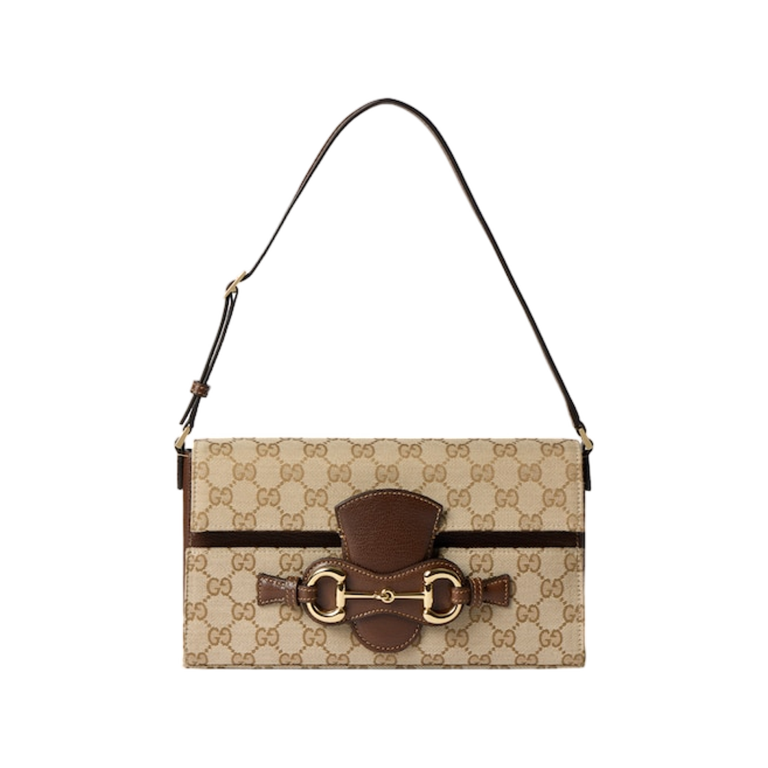 구찌 홀스빗 리스트레토 미디움 숄더백 샌드 브라운(Gucci Horsebit Ristretto Medium Shoulder Bag Sand Brown) - 1