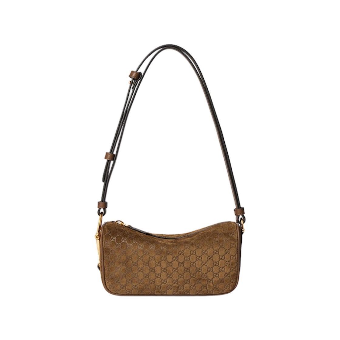 860784-AAEE7-2118 Gucci Half Horsebit Mini Bag Brown