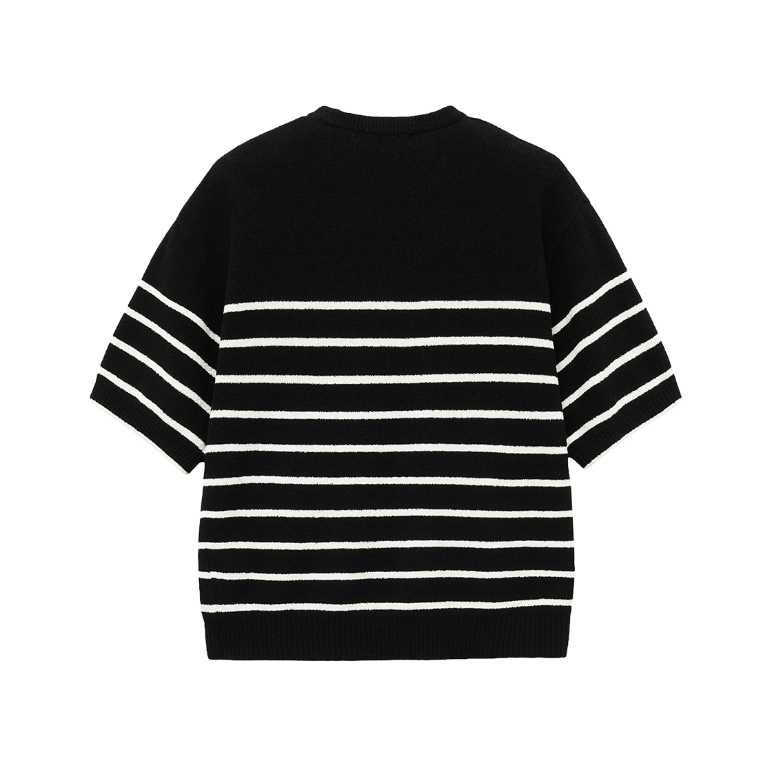 지오송지오 셈블런스 부클 스트라이프 크루넥 니트 블랙 ZH2KT880BK(ZIOSONGZIO SEMBLANCE Boucle Stripe Crewneck Knit Black) - 2