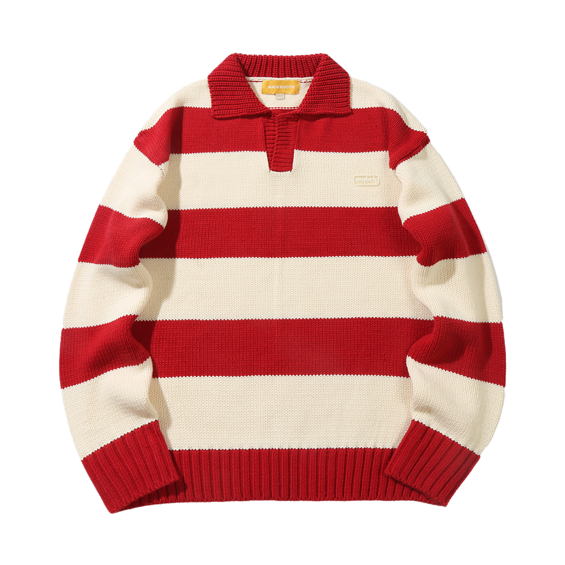 메인부스 트래블러 오버사이즈 스웨터 로즈 레드