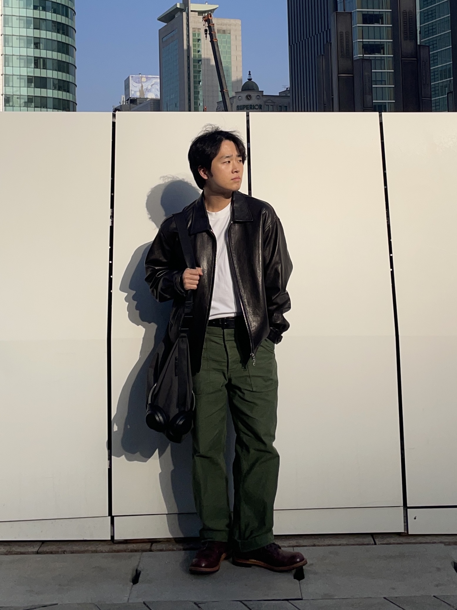 Orslow 5002 US Army Fatigue Pants Green, Red Wing Beckman Boots Black Cherry Excalibur - D 착용 스타일