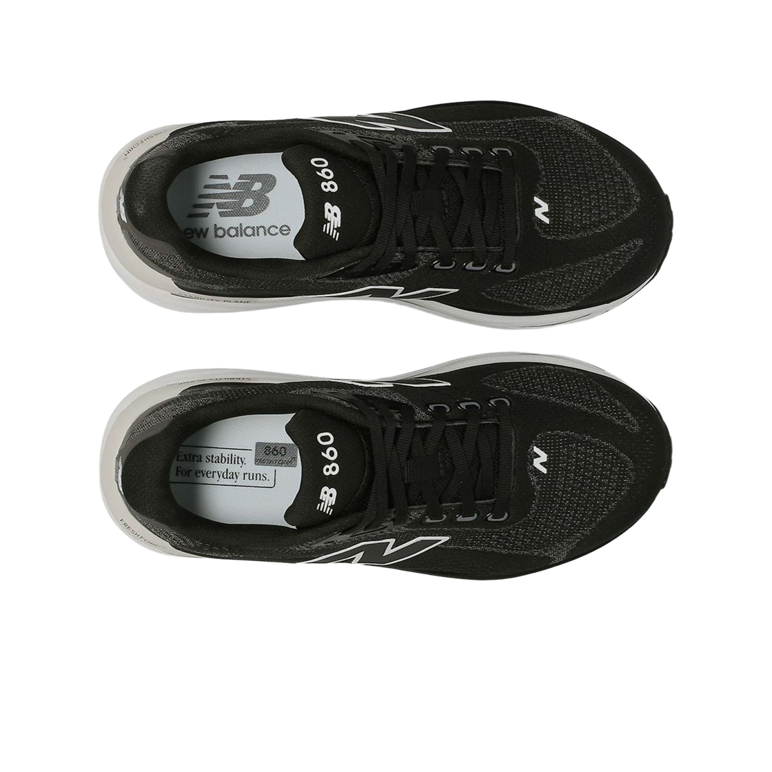 (W) 뉴발란스 프레쉬 폼 X 860v15 블랙 - D 와이드((W) New Balance Fresh Foam X 860v15 Black - D Wide) - 2