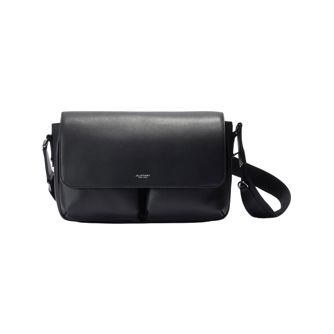 JUBA5E945BK Jillstuart Men's Acc Rogan Logan Black Leather Flap Crossbody Bag Juba5E945Bk Black