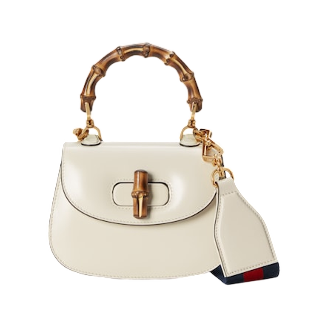 구찌 뱀부 1947 미니 백 화이트(Gucci Bamboo 1947 Mini Bag White) - 1