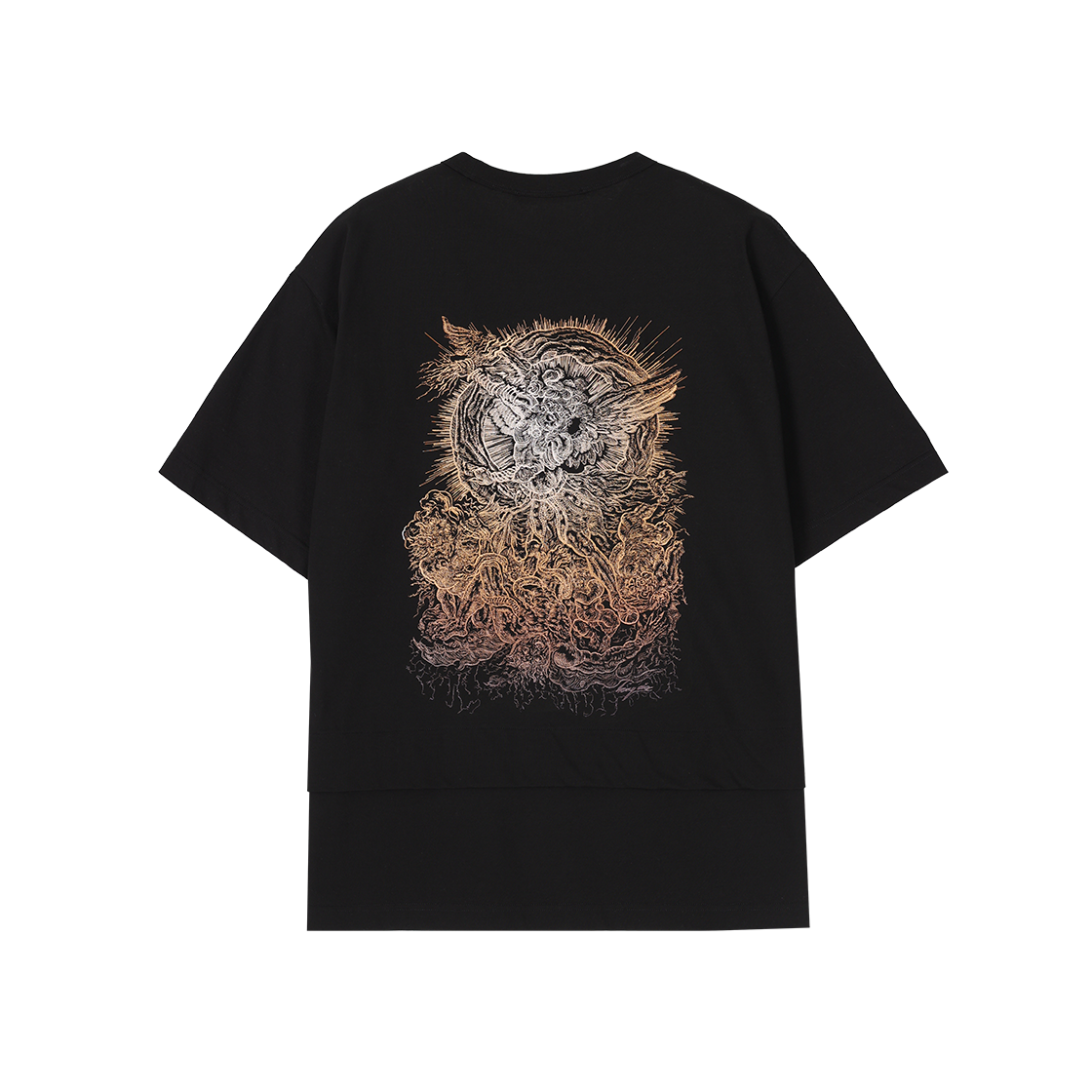 송지오 컬렉션 아크엔젤 고스트 폴드 티셔츠 블랙(SONGZIO COLLECTION Archanggel Ghost Fold T Shirt Black)