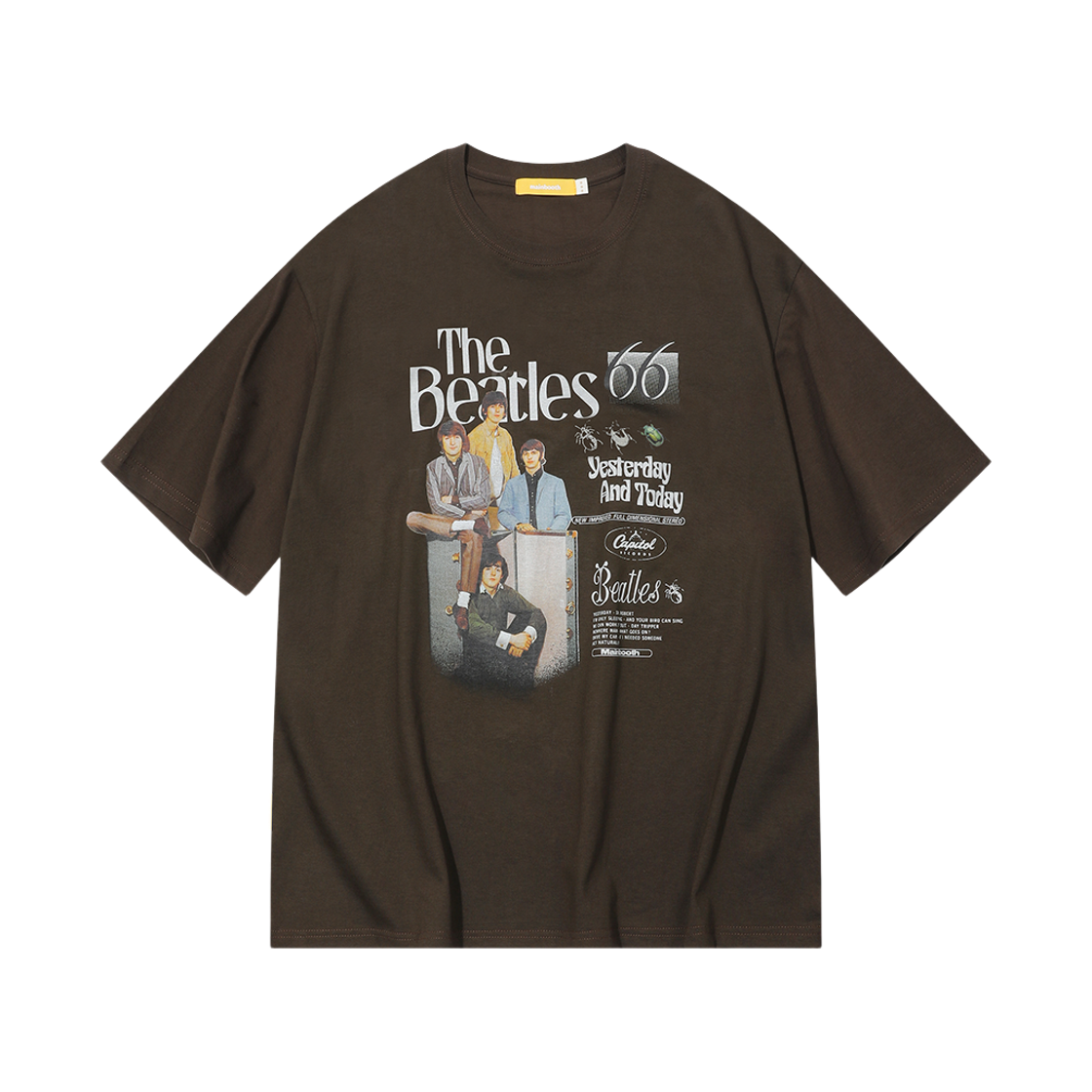 MBBES4HTU14BW MAINBOOTH [Beatles] Yesterday T-Shirt Brown
