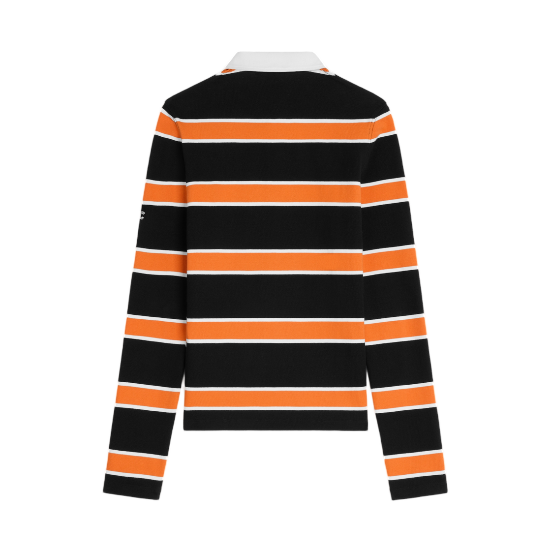 셀린느 폴로 셔츠 스트라이프 코튼 저지 블랙 화이트 오렌지(Celine Polo Shirt in Striped Cotton Jersey Black White Orange) - 2