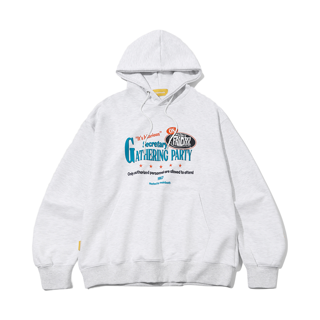 MBBDS1HDU01CG MAINBOOTH Gathering Hood T-shirt Cloud Gray