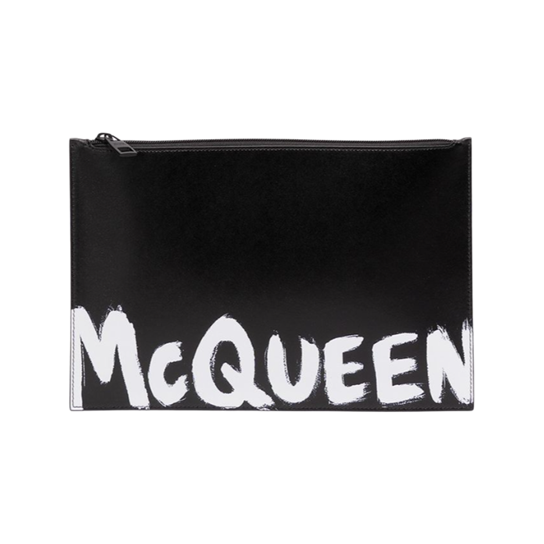 알렉산더 맥퀸 그래피티 로고 클러치 블랙 화이트(Alexander McQueen Graffiti Logo Clutch Black White)