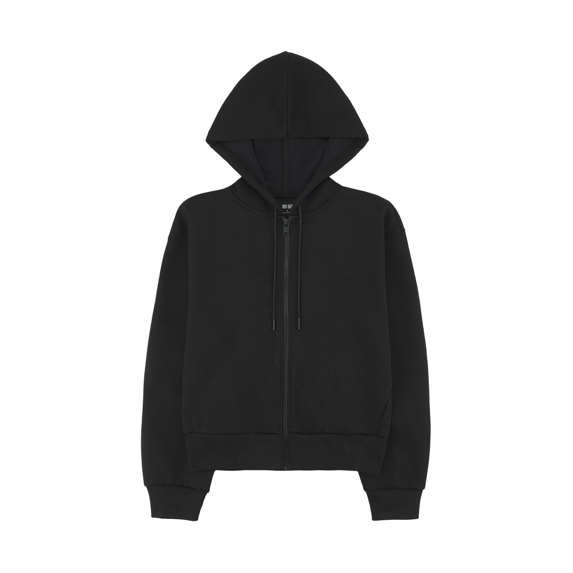 (W) 유니클로 드라이 스웨트 풀집 후드 블랙 - JP((W) Uniqlo Dry Sweat Full Zip Hoodie Black - JP) - 1