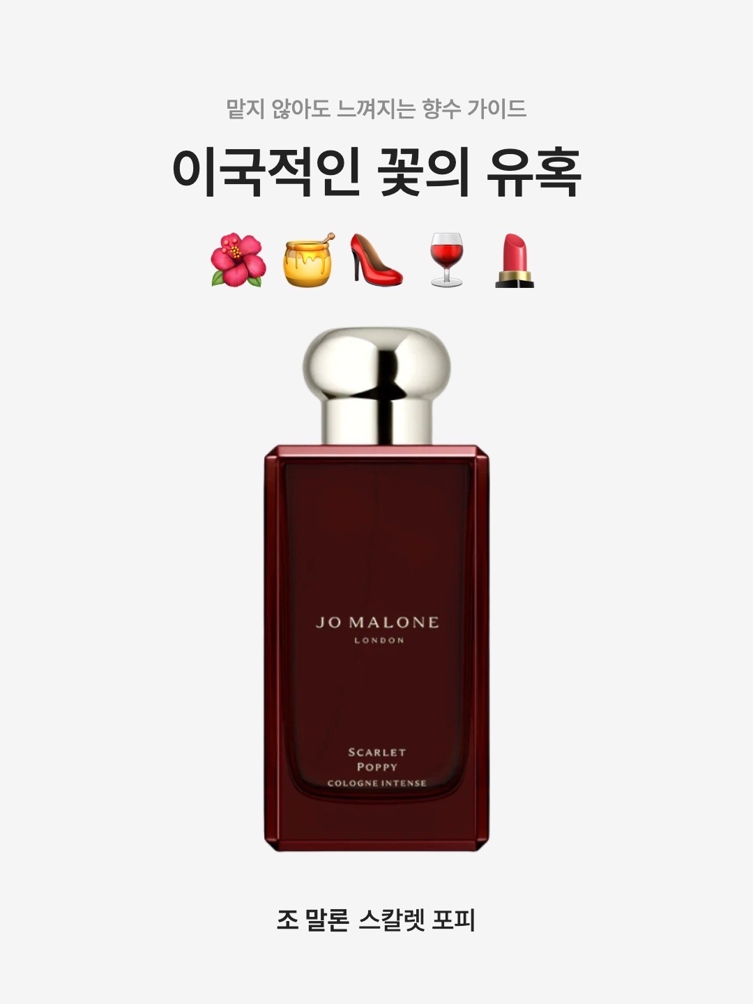 Jo Malone Scarlet Poppy Cologne Intense 100ml, Jo Malone Scarlet Poppy Cologne Intense 50ml 착용 스타일 - 1