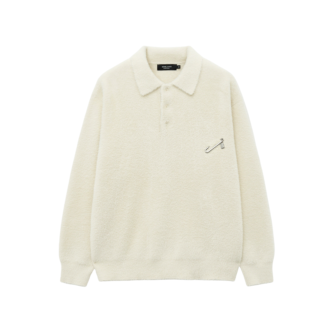 지오송지오 셈블런스 헤어리 카라 니트 크림 ZH2KT804CR