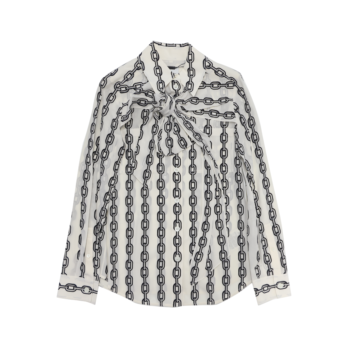 ITPU2GNH45HC Burberry 8063026 Chain Pattern Tammy Silk Shirt