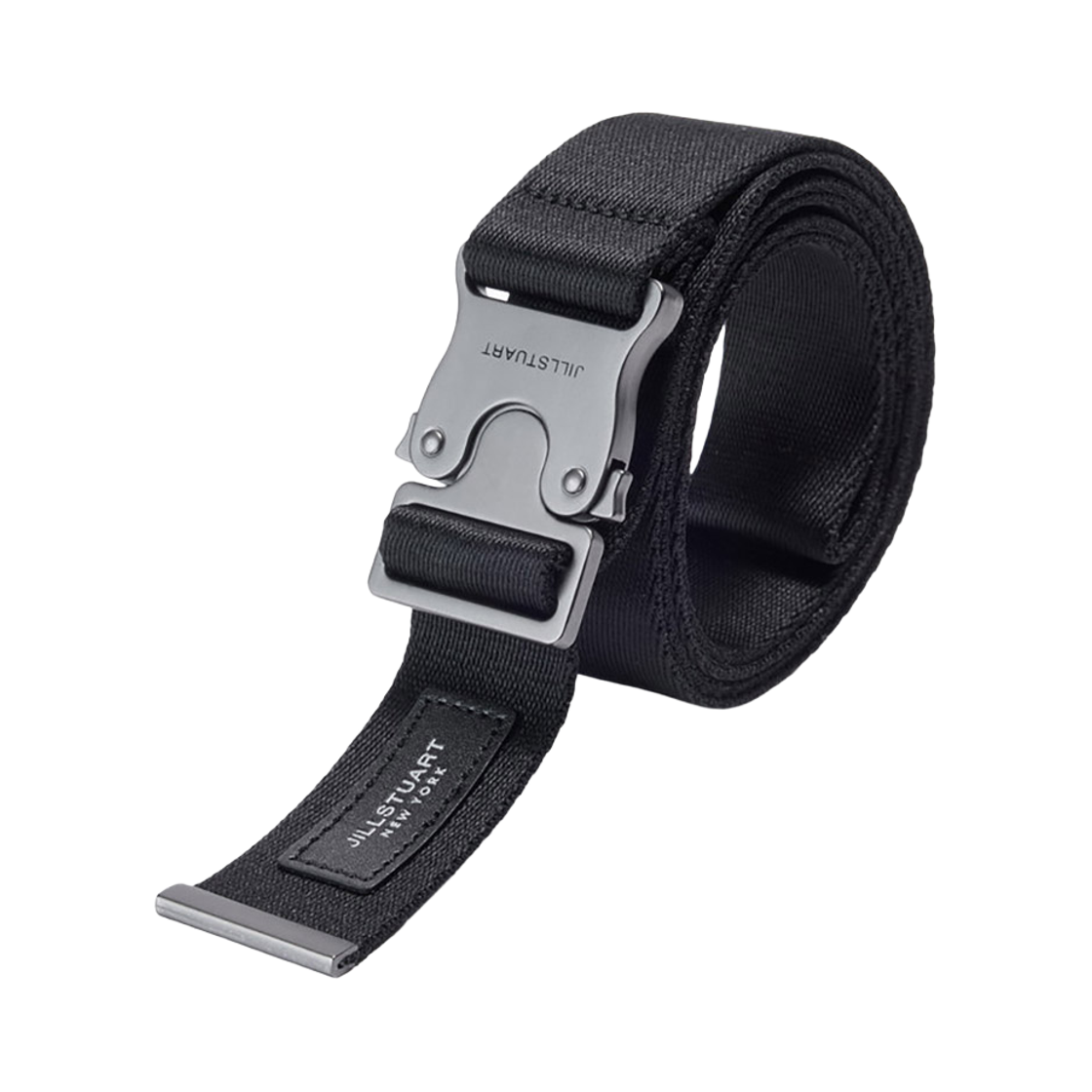 JUBE6E912BK Jillstuart Men's Acc Silver Buckle Easy Belt Jube6E912Bk Black