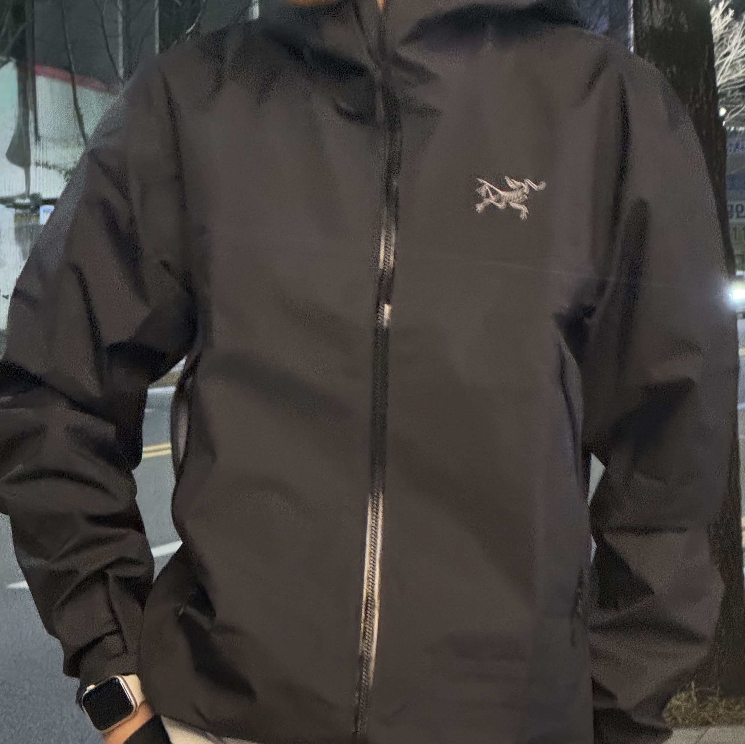 Arc'teryx Beta Jacket Black 착용 스타일 - 1