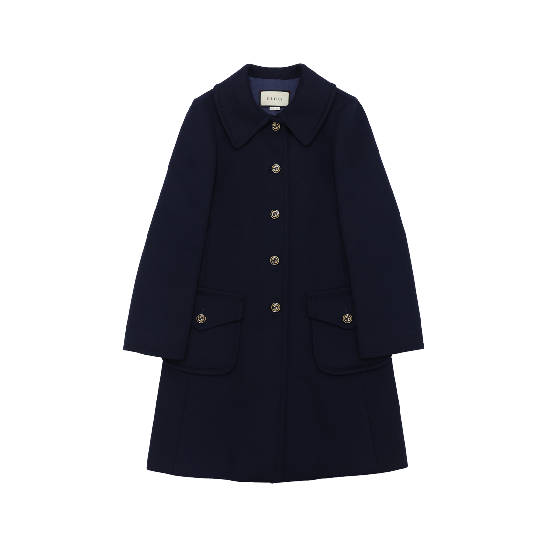 구찌 626300 G 로고 버튼 코트 울 네이비(Gucci 626300 G Logo Button Wool Coat - Navy)