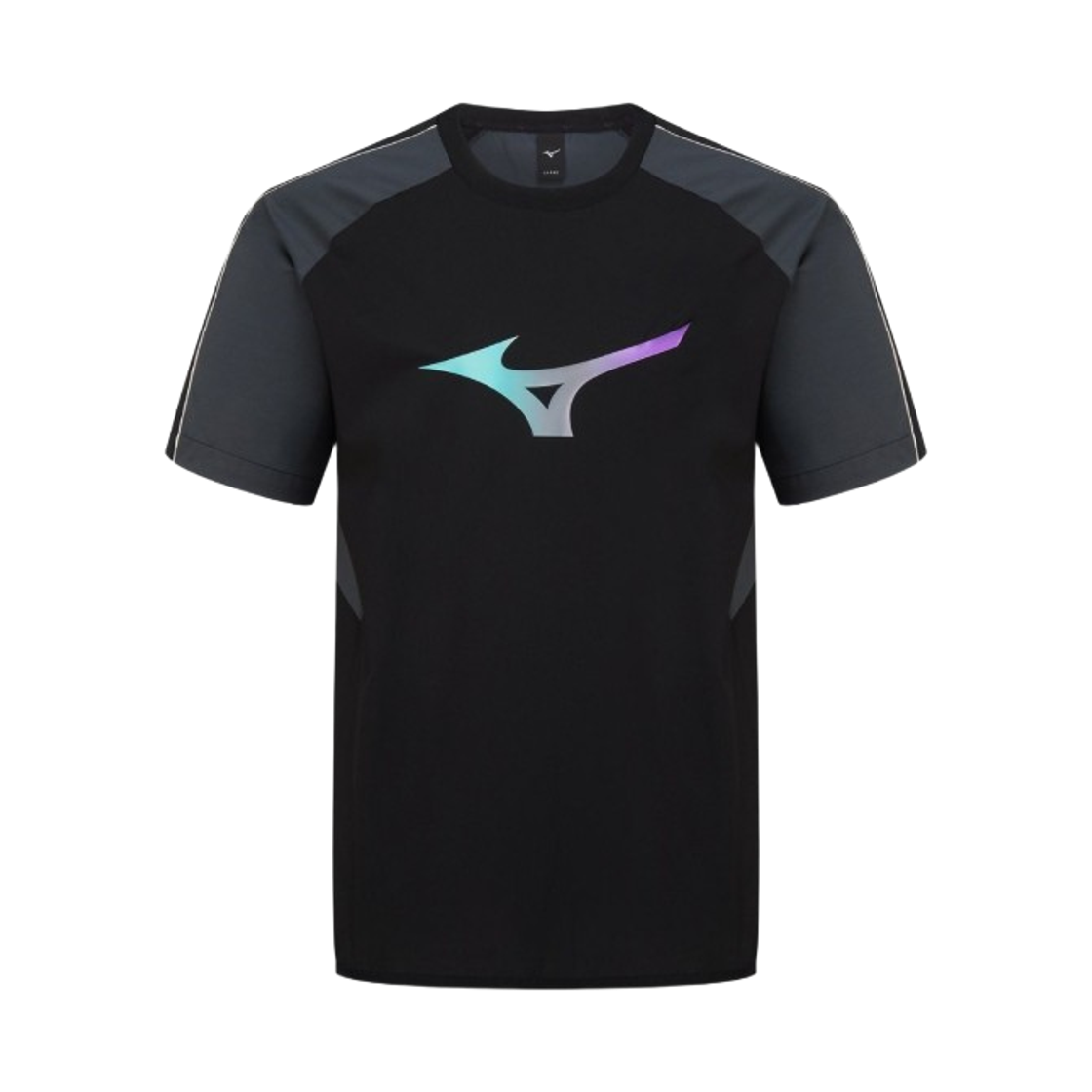 32YE6B2109 Mizuno Short Sleeve Block Round Piste T-Shirt Black