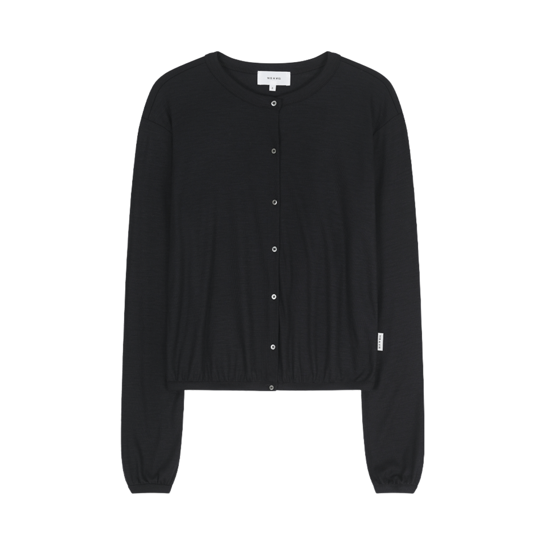 비자비 슈퍼 원투엔티스 울 저지 카디건 블랙(VIS A VIS Super 120'S Wool Jersey Cardigan Black)