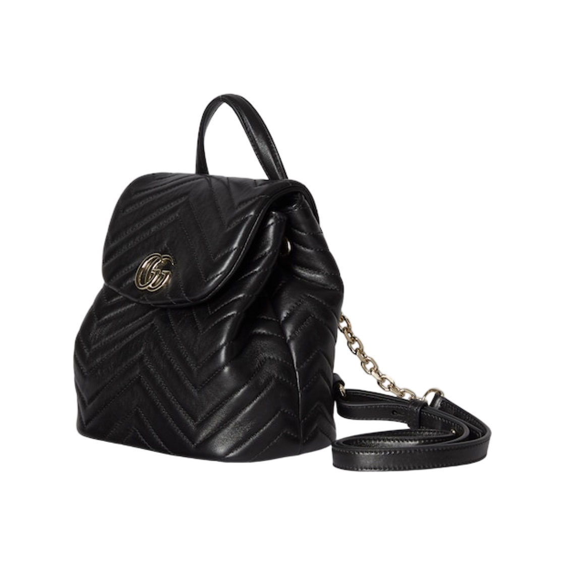구찌 GG 마몽 미니 백팩 블랙(Gucci GG Marmont Mini Backpack Black) - 2