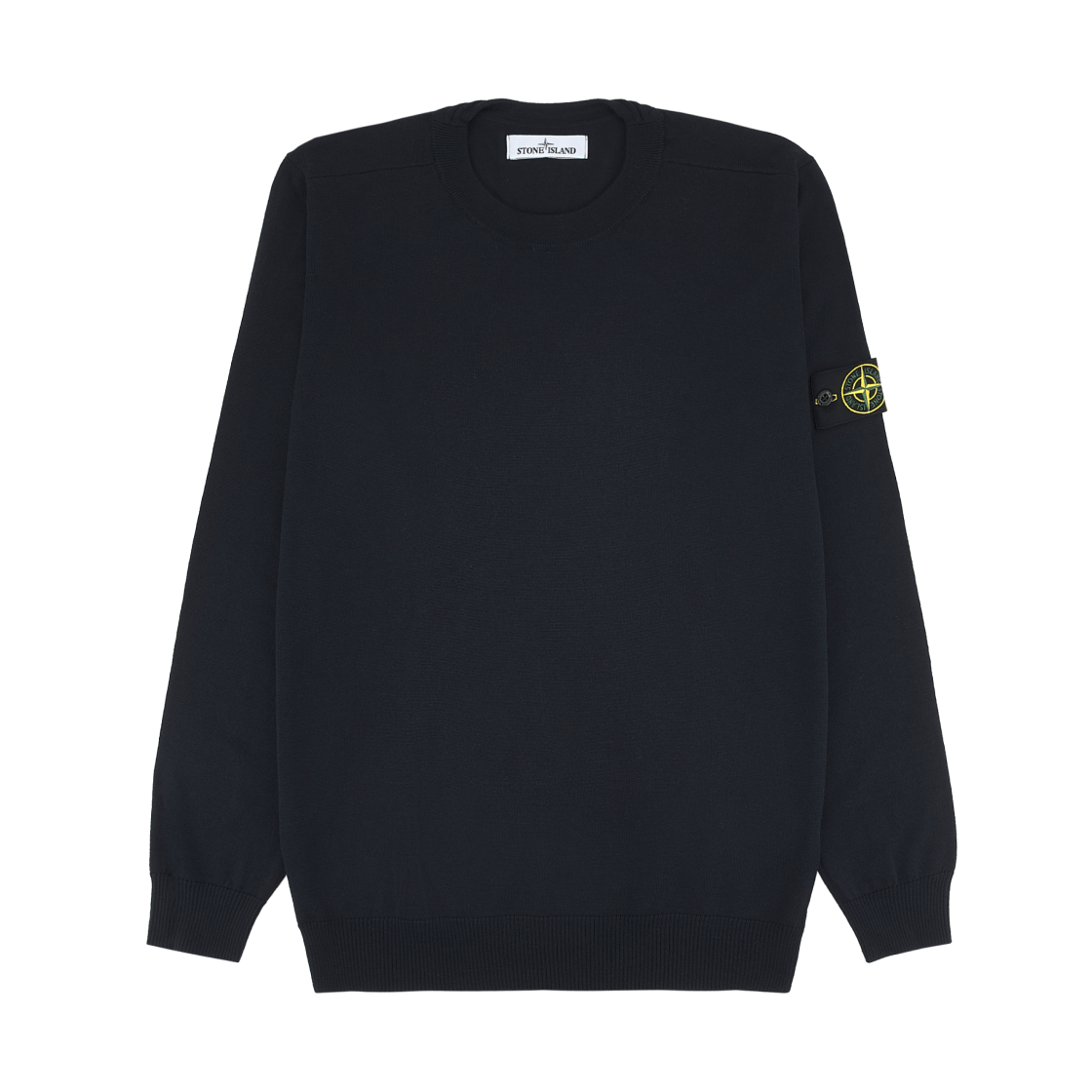 스톤 아일랜드 510C4 라이트 울 크루넥 니트 네이비 블루 - 22FW(Stone Island 510C4 Light Wool Crewneck Knit Navy Blue - 22FW)