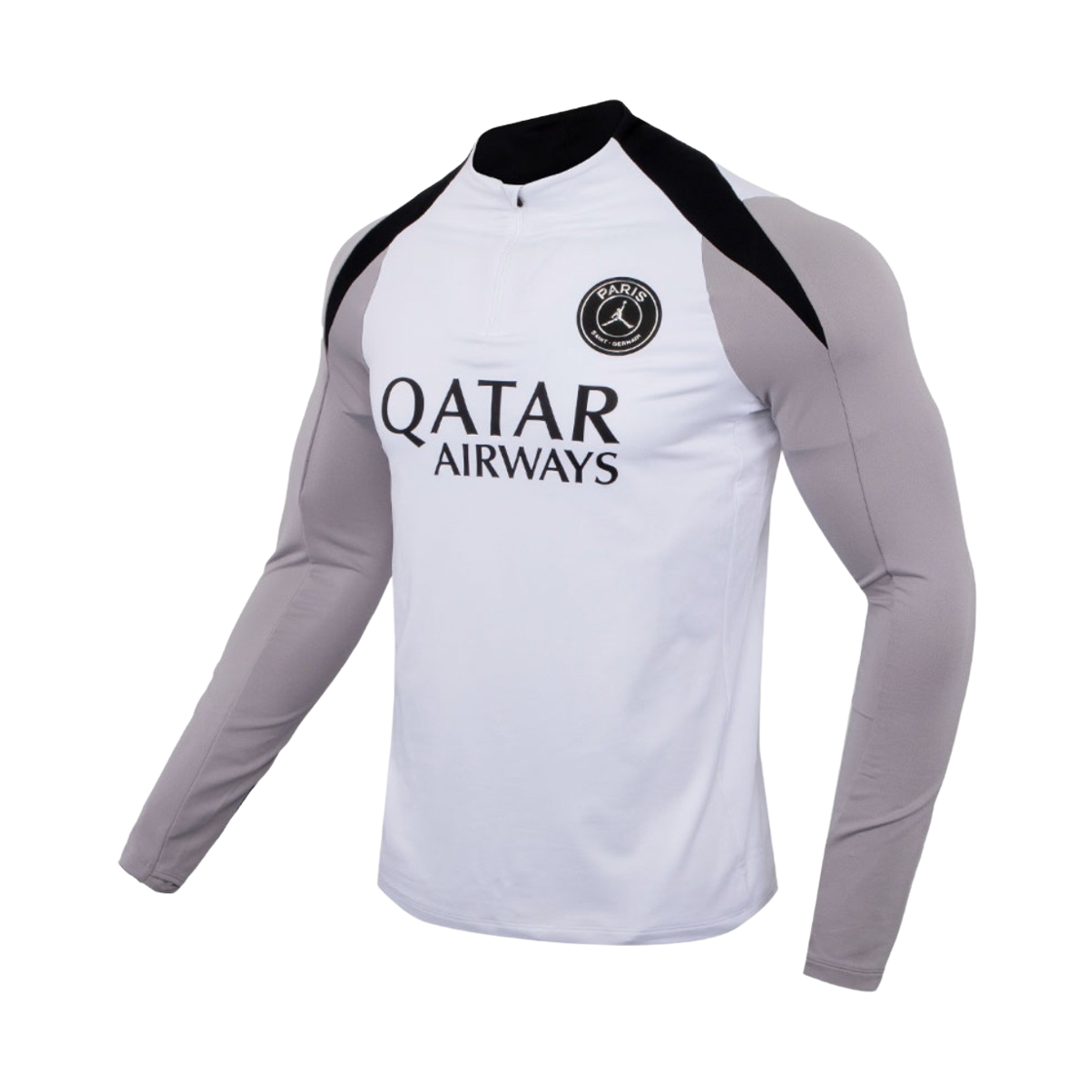 조던 x 파리 생제르맹 스트라이크 나이트 에디션 드라이핏 풋볼 니트 드릴 탑 화이트 애트모스피어 그레이 (IO4834-100) (논 마킹 버전)(Jordan x Paris Saint-Germain Strike Night Edition Dri-Fit Football Knit Drill Top White Atmosphere Grey (IO4834-100) (Non Marking Ver.)) - 1
