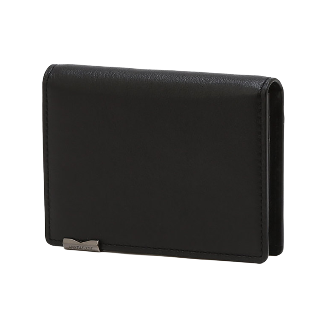 JUWA6E501BK Jillstuart Men's Acc Black Logo Detail Cow Leather Business Card Wallet Juwa6E501Bk Black