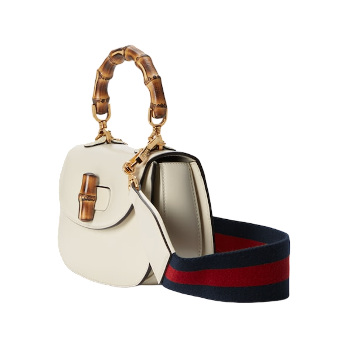 구찌 뱀부 1947 미니 백 화이트(Gucci Bamboo 1947 Mini Bag White) - 2