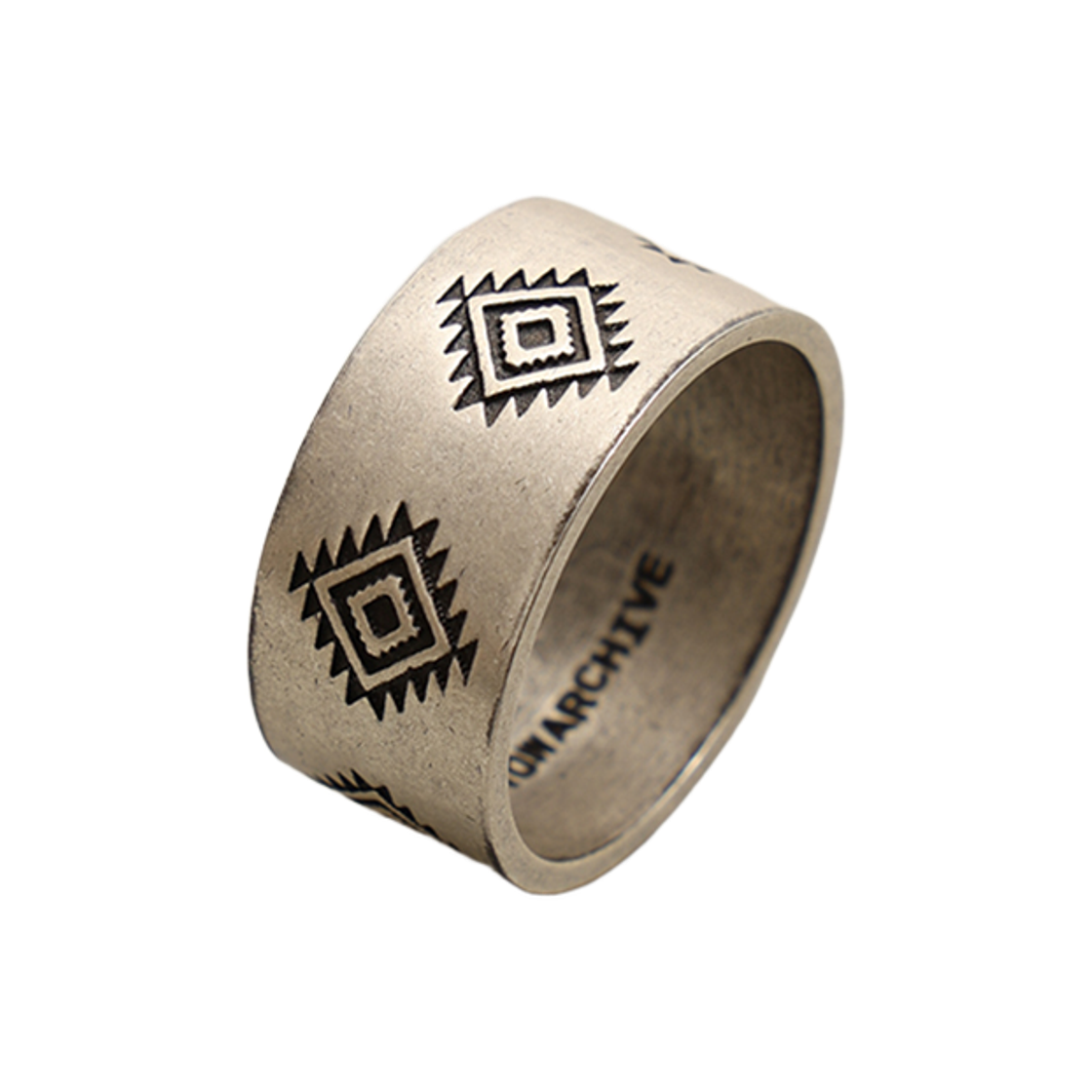 토우토우아카이브 사니 스탬프 와이드 링 실버 버니시(TOWTOW.ARCHIVE Sani Stamp Wide Ring Silver Burnish)