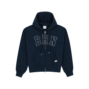 BORN TO WIN W Brn Relax Fit Hoodie Zip-Up Navy