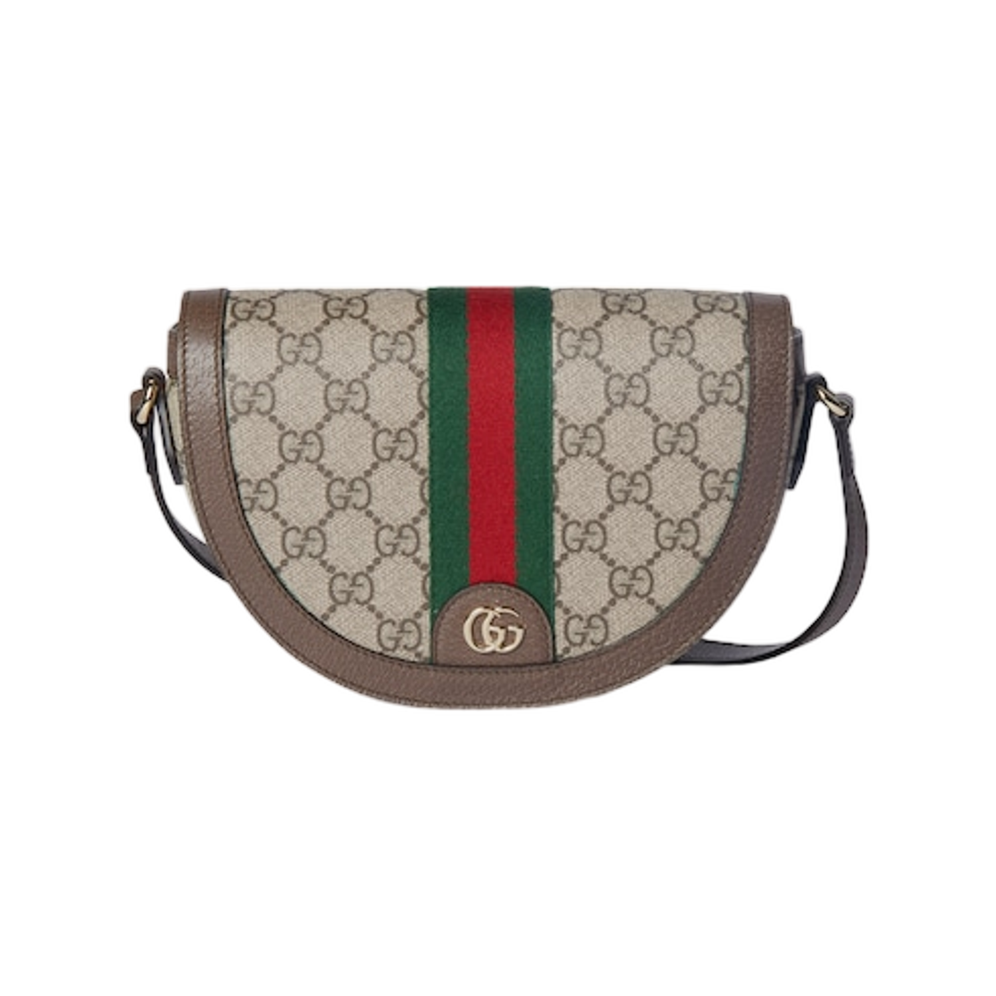 838476-FAE0P-9746 Gucci Ophidia Small Shoulder Bag Beige Dark Brown