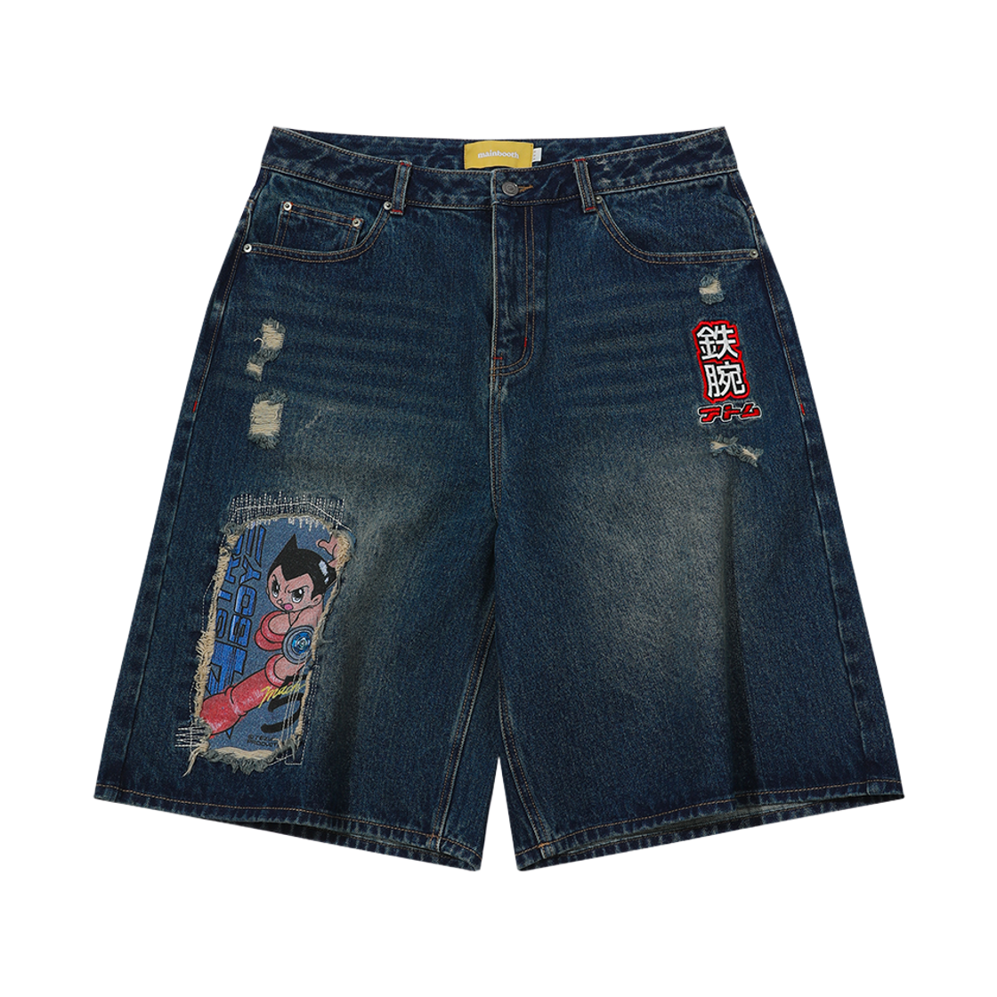 메인부스 [아톰] 마하 5 데님 쇼츠 인디고(MAINBOOTH [Astro Boy] Mach 5 Denim Shorts Indigo)