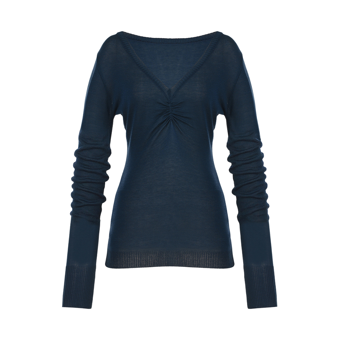 RMKN6101BL REISE MIYA Iri Shirring Knit Petrol Blue