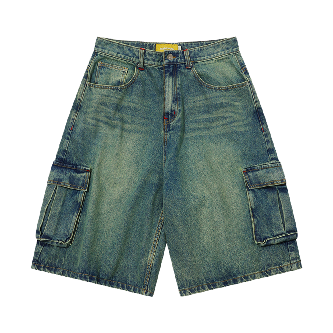 메인부스 빈티지 카고 데님 쇼츠 블루(MAINBOOTH Vintage Cargo Denim Shorts Blue)