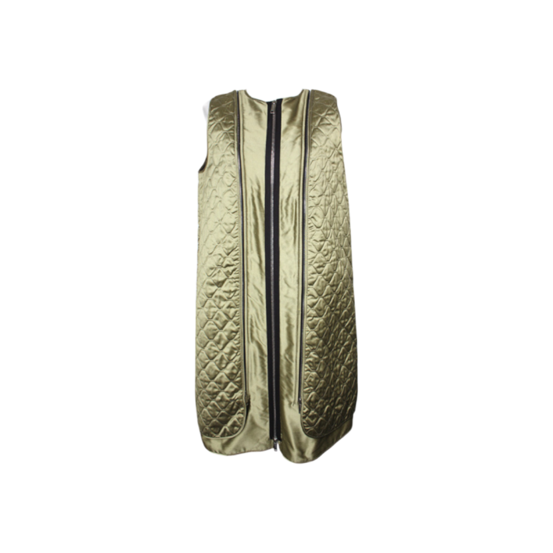 막스마라 올리브그린 퀼팅 롱베스트 66(Max Mara Olive Green Quilted Long Vest 66)