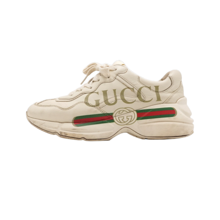 구찌 528892 띠로고 라이톤 레더 여성 스니커즈aa61563(Gucci 528892 Logo Stripe Rhyton Leather Sneakers for Women)