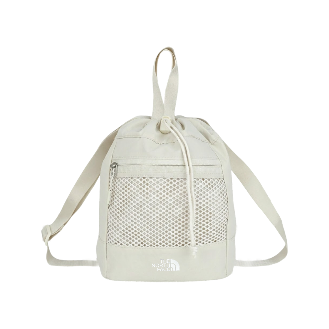 NN2PS10K The North Face White Label Linden Mesh Mini Bucket Bag Cream