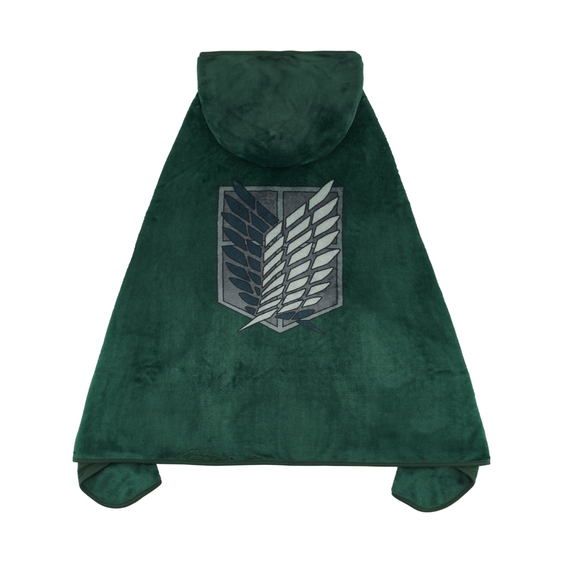 SPAWG23U01 Spao x Attack on Titan Hooded Blanket Green