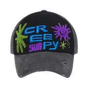 MAINBOOTH Creepy Sun Ball Cap Black